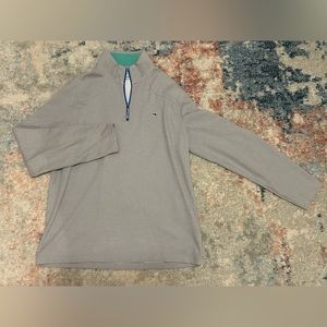 Grey quarter zip up